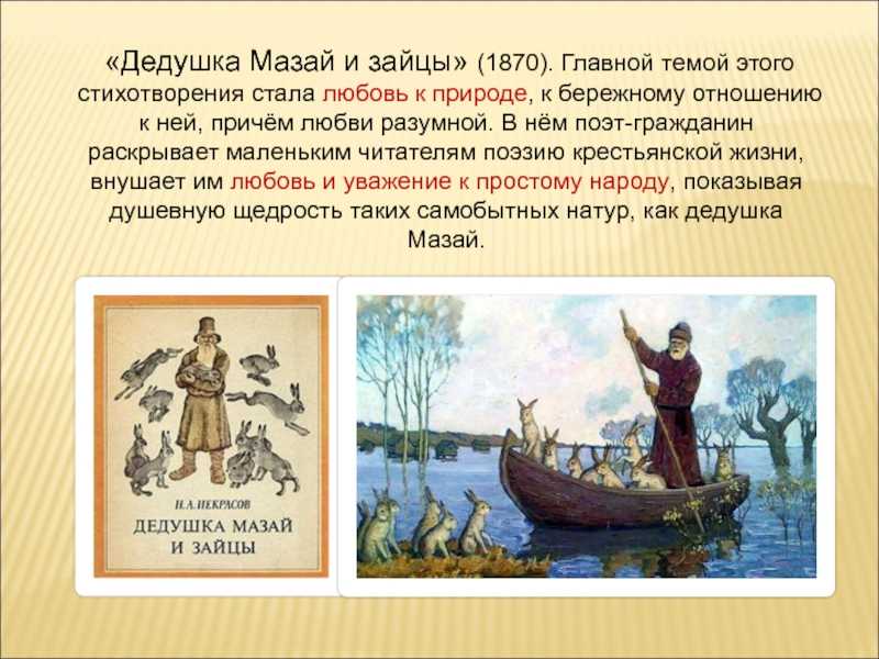 Некрасов «дедушка мазай и зайцы» распечатать текст