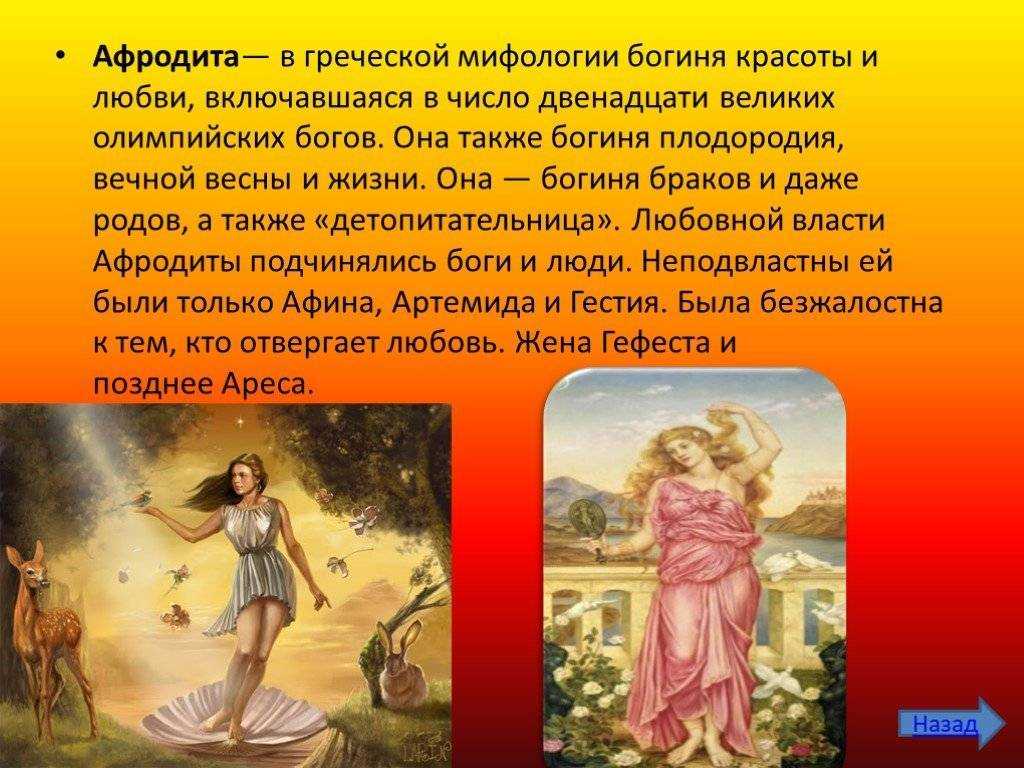 Мифы древней греции: афродита