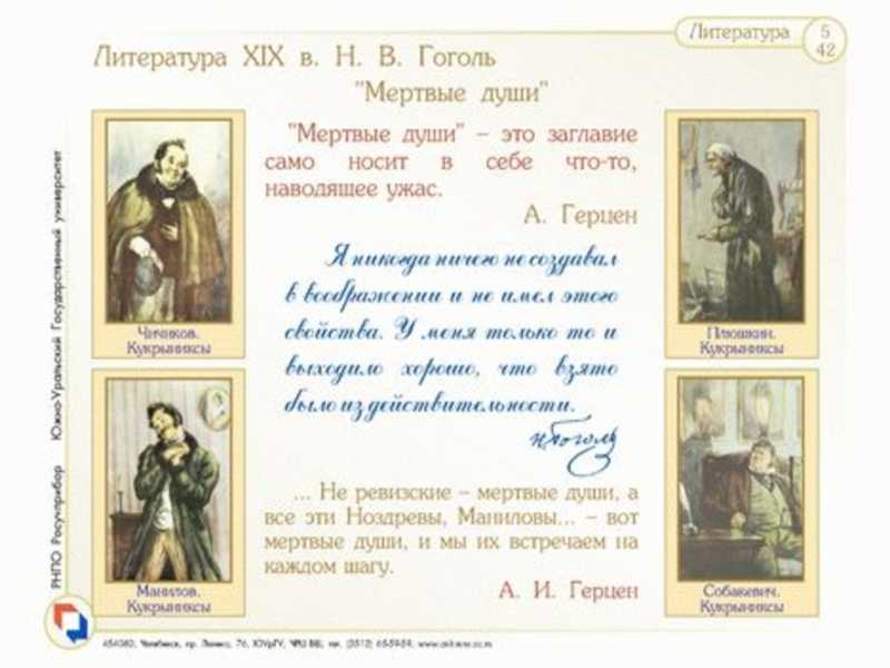 Н.в. гоголь. мертвые души
