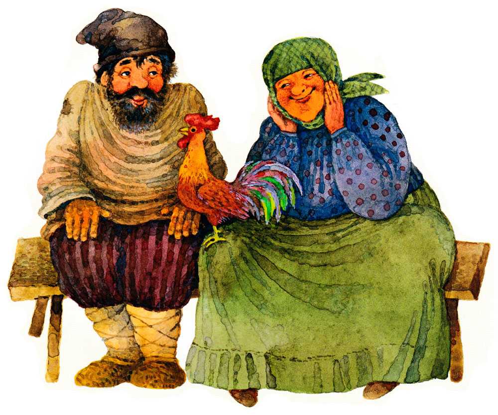 Петух и жерновцы. русская народная сказка