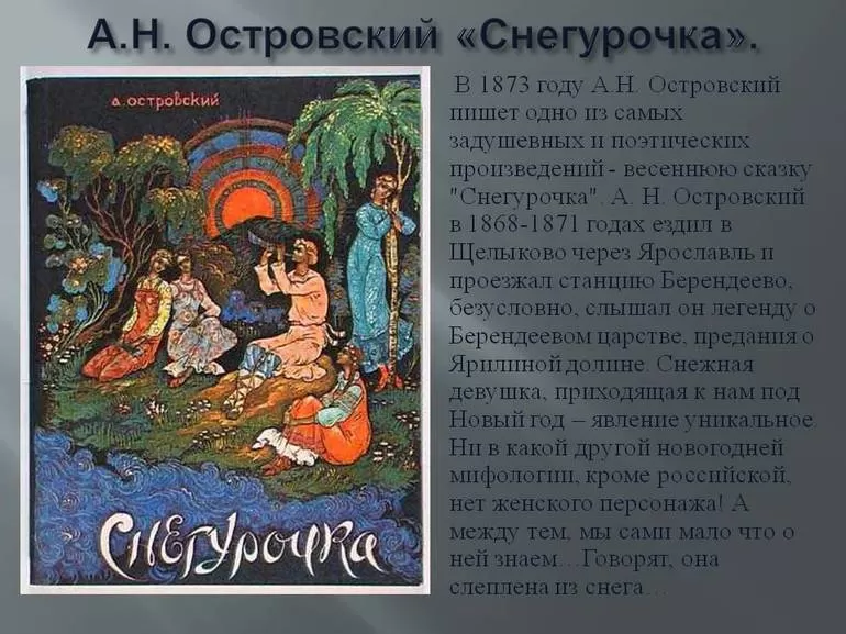 Краткое содержание книг А Н Островского: Гроза, Бесприданница, Снегурочка и др