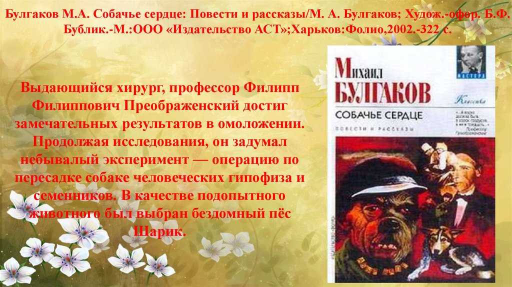 «собачье сердце» (повесть) пересказ. все произведения школьной программы по литературе в кратком изложении. 5-11 класс