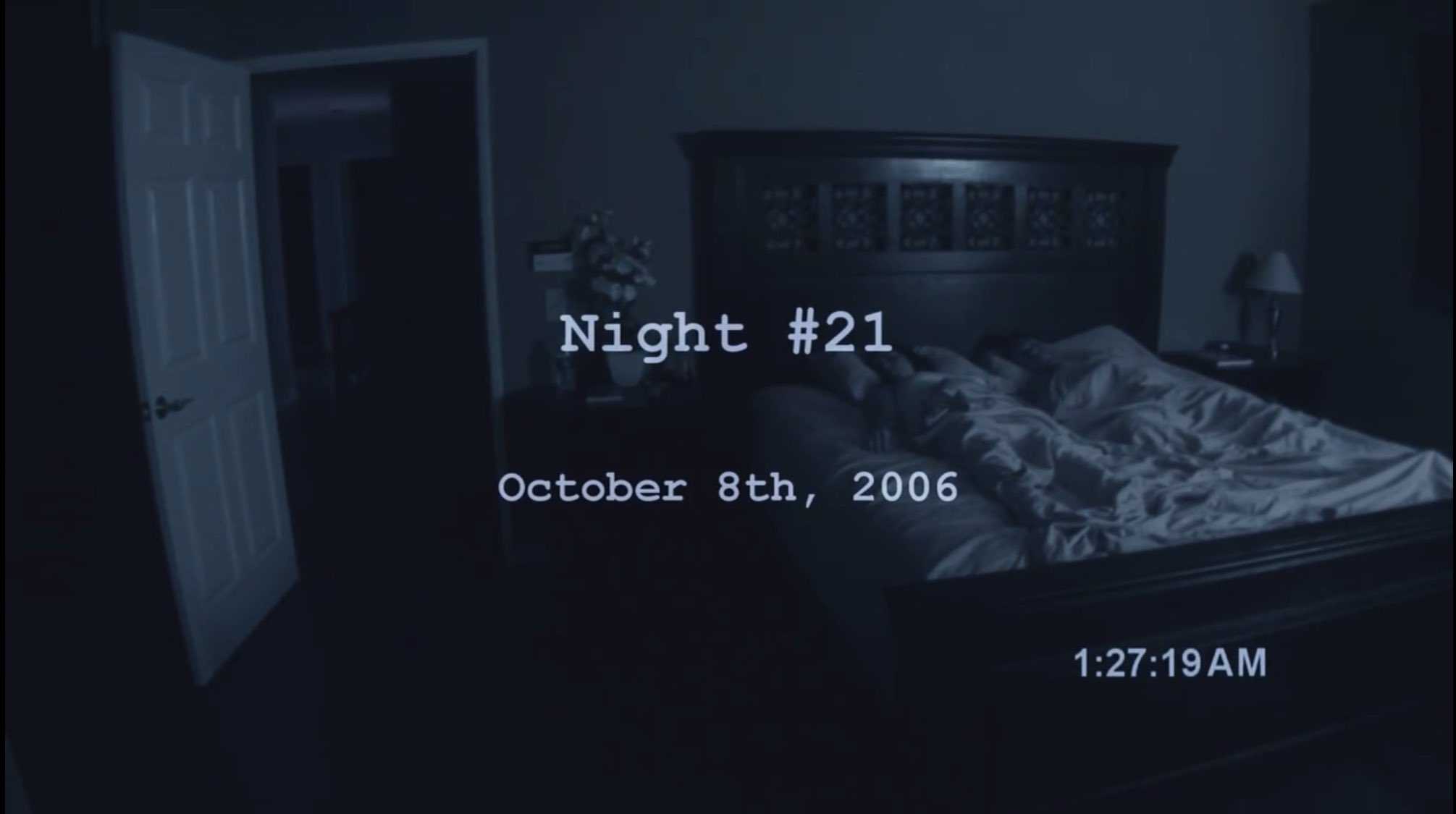 Паранормальное явление хронология. Paranormal activity 2007. Ночь первая паранормальные явления. Паранормальное явление ночь в Пекине концовка.