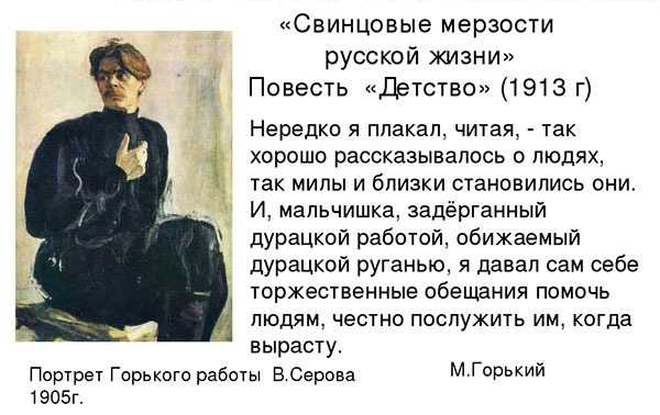 План рассказа детство горького